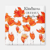 可愛いカラフルとカリフォルニアのケシ磁石2"x2" マグネット (正面)