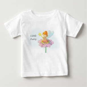 可愛いカラフルな魔法の妖精のベビーガールズデザイン ベビーTシャツ
