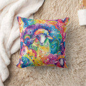 可愛いカラフルのシープパターン クッション (ブランケット)