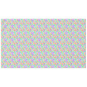 可愛いカラフルのピクセル化されたモンスタパターン テーブルクロス (正面(横))