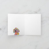 可愛いカラフルよろいグリーティングカード カード (内部)