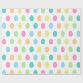 可愛いカラフルイースターの卵のパターン ラッピングペーパー (フラット)