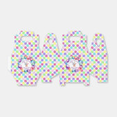 可愛いカラフルウォーターカラーバニーと水玉模様 フェイバーボックス (折り畳みなし)