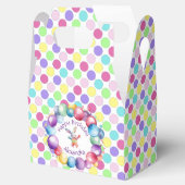 可愛いカラフルウォーターカラーバニーと水玉模様 フェイバーボックス (オープン)