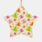 可愛いカラフルカエル柄 セラミックオーナメント (裏面)