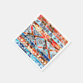可愛いカラフルガーリーアステカ スタンダードカクテルナプキン (角)