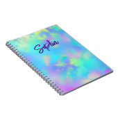 可愛いカラフルガーリーマーリング一文字 ノートブック (右側)