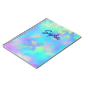 可愛いカラフルガーリーマーリング一文字 ノートブック (左側)