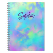 可愛いカラフルガーリーマーリング一文字 ノートブック (正面)