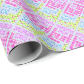 可愛いカラフルガーリー幾何学落書きパターンli ラッピングペーパー (ロールコーナー)