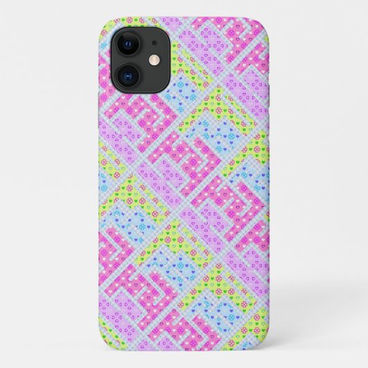 可愛いカラフルガーリー幾何学落書き模様 Case-Mate iPhoneケース (裏面)