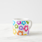 可愛いカラフルガーリー花明るい花柄 エスプレッソカップ (正面右)