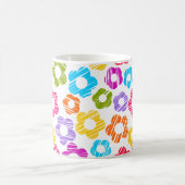 可愛いカラフルガーリー花明るい花柄 コーヒーマグカップ (中央)