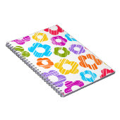 可愛いカラフルガーリー花明るい花柄 ノートブック (右側)