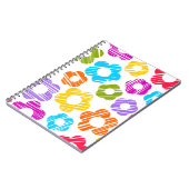 可愛いカラフルガーリー花明るい花柄 ノートブック (左側)