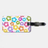 可愛いカラフルガーリー花明るい花柄 ラゲッジタグ (裏面横)