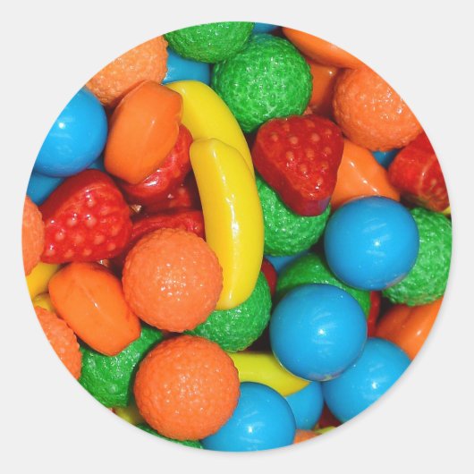 可愛いカラフルキャンディ ラウンドシール (正面)