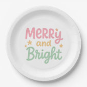 可愛いカラフルクモダンラス ペーパープレート (正面)