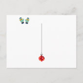 可愛いカラフルクリスマスありがとうはがき ポストカード (裏面)