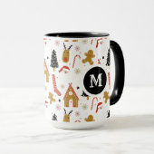 可愛いカラフルクリスマスシンボルパターン マグカップ (正面右)