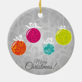 可愛いカラフルクリスマスボードデコレーション セラミックオーナメント (裏面)