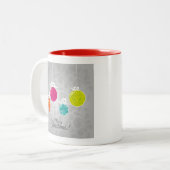 可愛いカラフルクリスマスボードデコレーション ツートーンマグカップ (正面左)