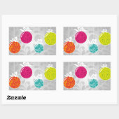 可愛いカラフルクリスマスボードデコレーション 長方形シール (シート)