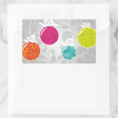 可愛いカラフルクリスマスボードデコレーション 長方形シール (バッグ)