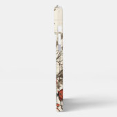 可愛いカラフルゴシック風のレーブン&レッドローズ iPhoneケース (左側面)