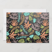 可愛いカラフルシャルボードディーノブックスベビー 招待状 (裏面)