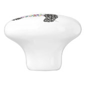 可愛いカラフルシーズー(犬)Tzuドアノブ – セラミック セラミックノブ (側面)