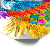 可愛いカラフルシーズー(犬)Tzuポスター8"x10" ポスター (角)