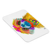 可愛いカラフルシーズー(犬)Tzuマグネット3"x4" マグネット (右側)