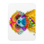 可愛いカラフルシーズー(犬)Tzuマグネット3"x4" マグネット (縦)