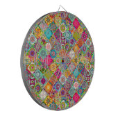 可愛いカラフルシームレス装飾模様3リングb ダーツボード (正面左)