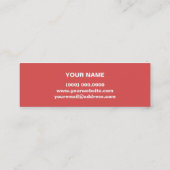 可愛いカラフルストライププロフィールカード スキニー名刺 (裏面)