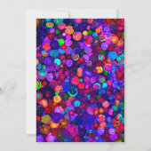 可愛いカラフルスパイラルコスモス卒業パーティー 招待状 (裏面)