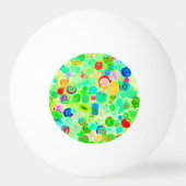 可愛いカラフルスパイラルコスモス柄買い物袋 卓球ボール (裏面)