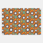 可愛いカラフルダンパートラックディガーパターン ラッピングペーパーシート (正面2)