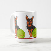 可愛いカラフルチョーキードッグマグ コーヒーマグカップ (正面左)