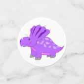 可愛いカラフルディノ誕生日パーティー コンフェッティ (スモール正面)