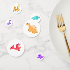 可愛いカラフルディノ誕生日パーティー コンフェッティ