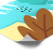 可愛いカラフルディノ誕生日パーティー ポスター (角)