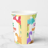 可愛いカラフルディノ誕生日パーティー 紙コップ (右)