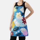 可愛いカラフルデイジーシダの泡の雲パターン エプロン (インサイチュ)
