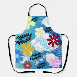 可愛いカラフルデイジーシダの泡の雲パターン エプロン