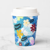 可愛いカラフルデイジーシダの泡の雲パターン 紙コップ (裏面)