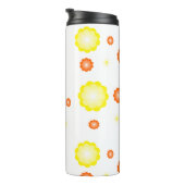 可愛いカラフルデイジー花柄 タンブラー (回転右)