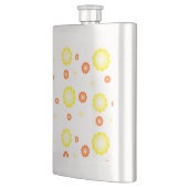 可愛いカラフルデイジー花柄 フラスク (左)