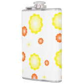 可愛いカラフルデイジー花柄 フラスク (左)